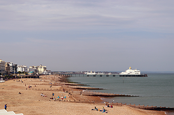 The classic view of Eastbourne from the Wish Tower, taken on a rare foray in  late July